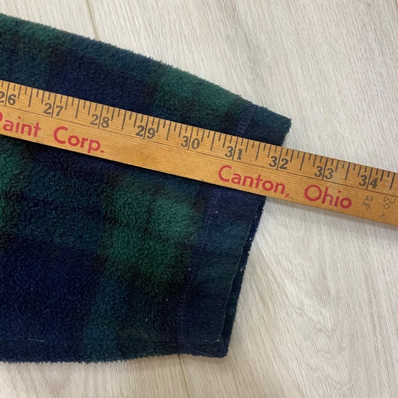 Walt Disney Vintage 90s Green Plaid Checkered Tigger Button Snap Fleece Size XL - Picture 11 of 12
